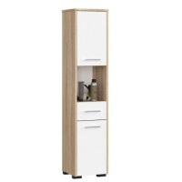 Fürdőszoba szekrény FIN 140cm -sonoma tölgy/fehér 