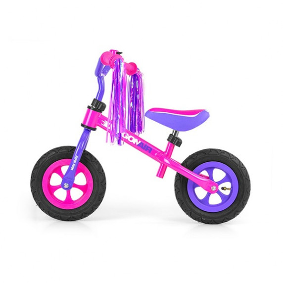 Futóbicikli Milly Mally Dragon AIR 10" - pink/lila