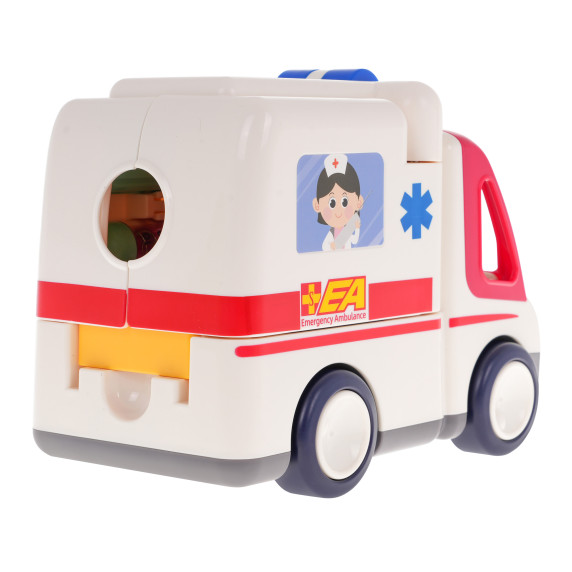 Interaktív mentőautó sofőrrel és beteggel HOLA TOY AMBULANCE