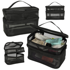 Kozmetikai táska, utazásszervező 21x13,5x14 cm - fekete 