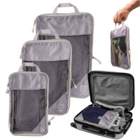 Utazásszervezők a bőröndhöz 3 részes készlet - Szürke 