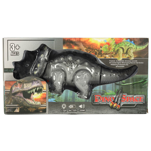 Interaktív játék dinoszaurusz Inlea4Fun DINO SPACE - Triceratops