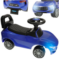 Gyermekkocsi hanggal és fényekkel kék 