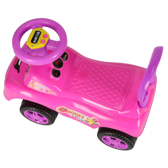 Lábbal hajtós gyermekjármű, bébitaxi Inlea4Fun BABY CAR - Rózsaszín
