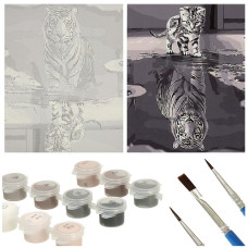  Festőkészlet, számfestés 40x50cm -macska és tigris 