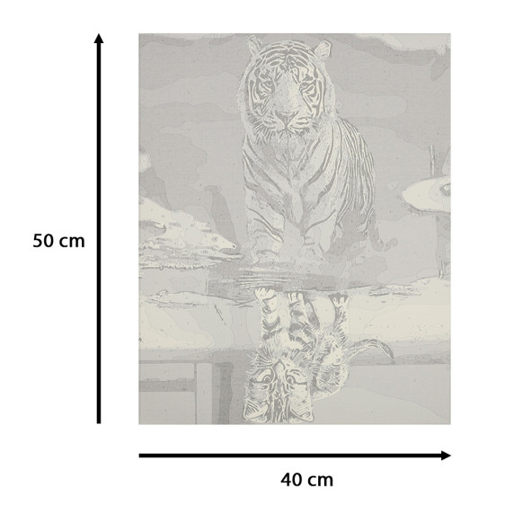  Festőkészlet, számfestés 40x50cm -macska és tigris