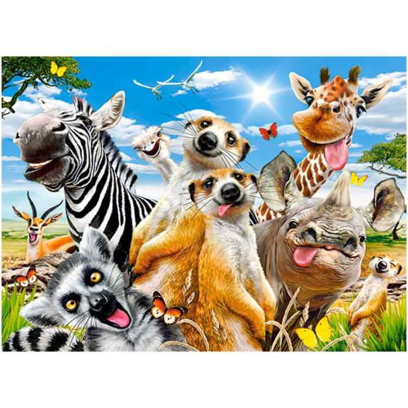 Puzzle 260 darabos CASTORLAND African Selfie - Afriaki állatok