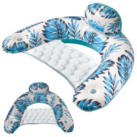 Felfújható vízi fotel, pálma- kék 