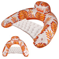 Felfújható vízi fotel, pálma -  narancs  