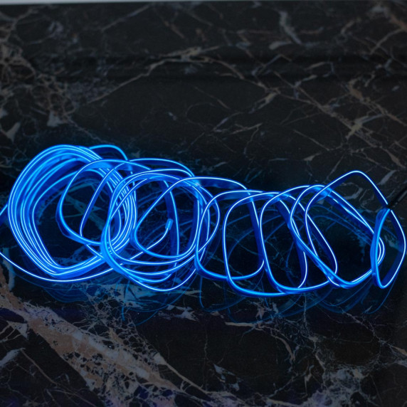 LED dekor világítás autóhoz USB 12V szalag 5m - Kék