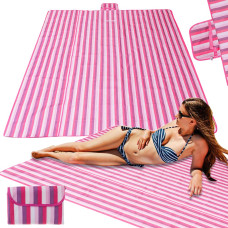 Strandszőnyeg piknik takaró 200x200 cm - Rózsaszín 