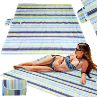 Strandszőnyeg piknik takaró 200x200 cm - Kék 