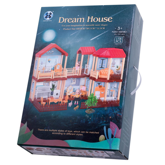 Babaház kiegészítőkkel 158 darabos DREAM HOUSE