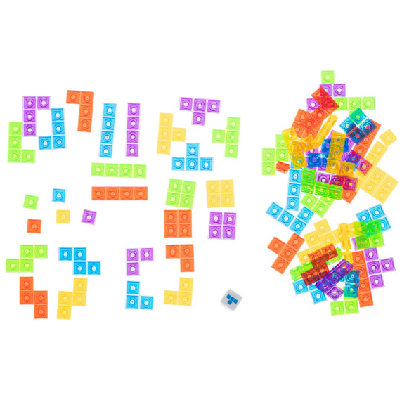 Tetris műanyag puzzle 70 darabos Inlea4Fun BLACK GAME