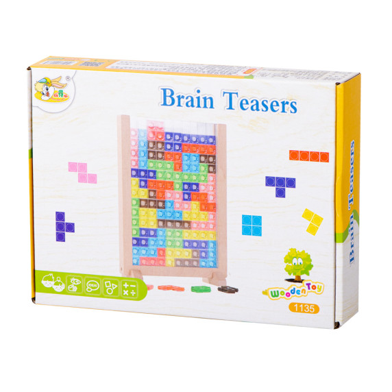 Tetris műanyag kirakó 42 darabos Inlea4Fun BRAIN TEASERS