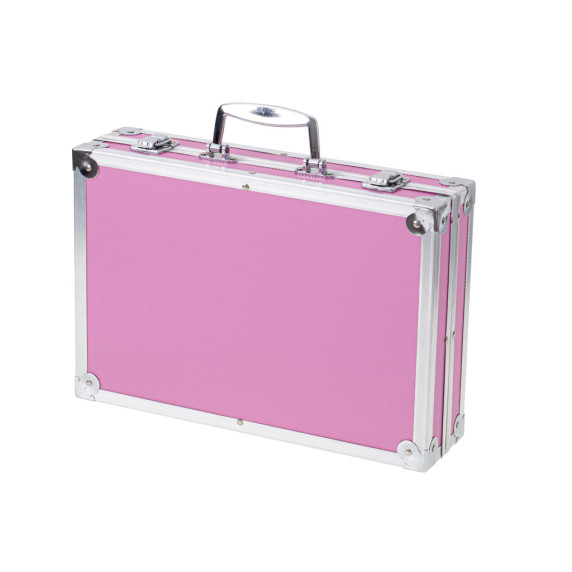 Rajz- és festőkészlet bőröndben 145 darabos - Rózsaszín