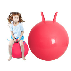 Füles ugráló labda gyerekeknek 65 cm- Piros Előnézet