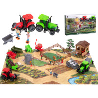 Farm játék készlet mezőgazdasági járművekkel és állatokkal 49 darabos Inlea4Fun FARM TRACTOR 