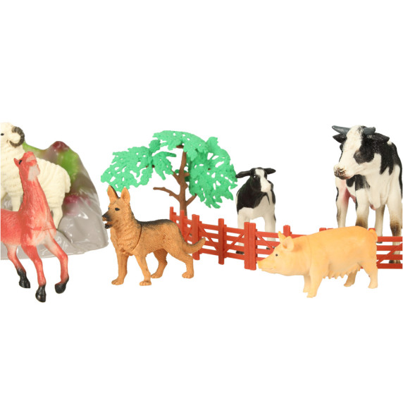 Farm állat figurák 7 db alátéttel és kiegészítőkkel Inlea4Fun HAPPY FARM
