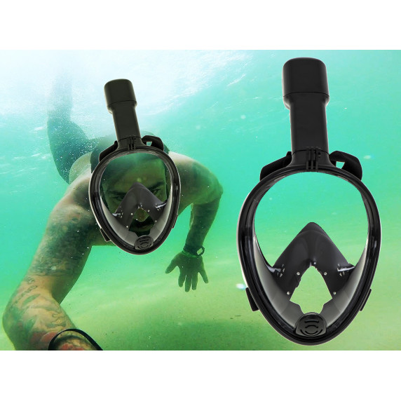 Snorkeling búvármaszk L/XL fekete