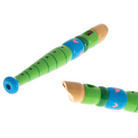 Fa fuvola iskolai hangszer 20 cm - Kék/zöld 
