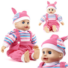 Játékbaba hanggal 40 cm MAYA -Rózsaszín Előnézet