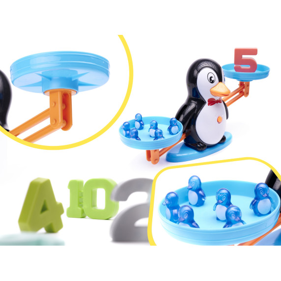 Oktatójáték, matematikai segédmérleg Inlea4Fun COUNTING PINGUINS - pingvin