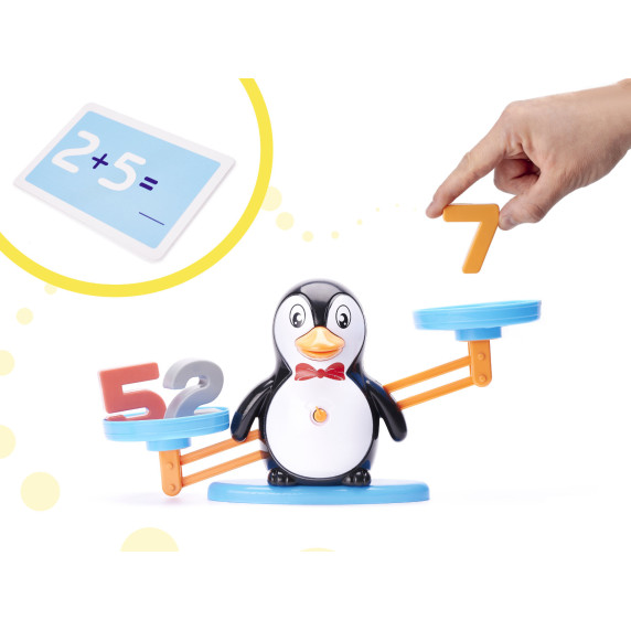 Oktatójáték, matematikai segédmérleg Inlea4Fun COUNTING PINGUINS - pingvin