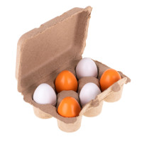 Fa játék élelmiszer tojás 6 darab Inlea4Fun 