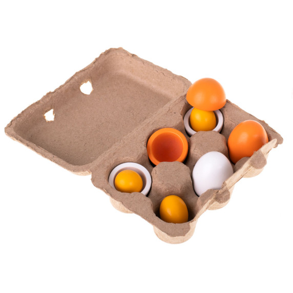 Fa játék élelmiszer tojás 6 darab Inlea4Fun