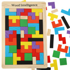 Fa puzzle tetris 40 darabos WOOD INTELLIGENCE 