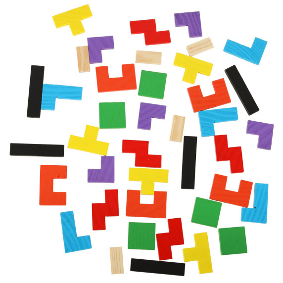 Fa puzzle tetris 40 darabos WOOD INTELLIGENCE