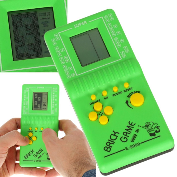 Tetrisz ügyességi játék ELECTRONIC Game 9999in1 - Zöld