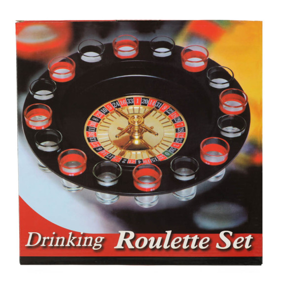 Pálinka rulett, ivós társasjáték 16 db pohárral Drinking Roulette Set