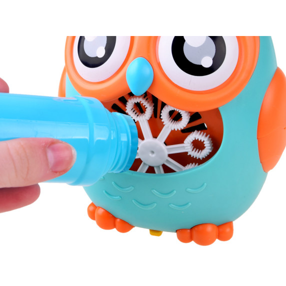 Buborékfújó játék Inlea4Fun BUBBLE OWL - Bagoly kék