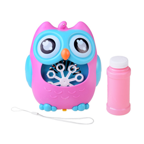 Buborékfújó játék Inlea4Fun BUBBLE OWL - Bagoly rózsaszín