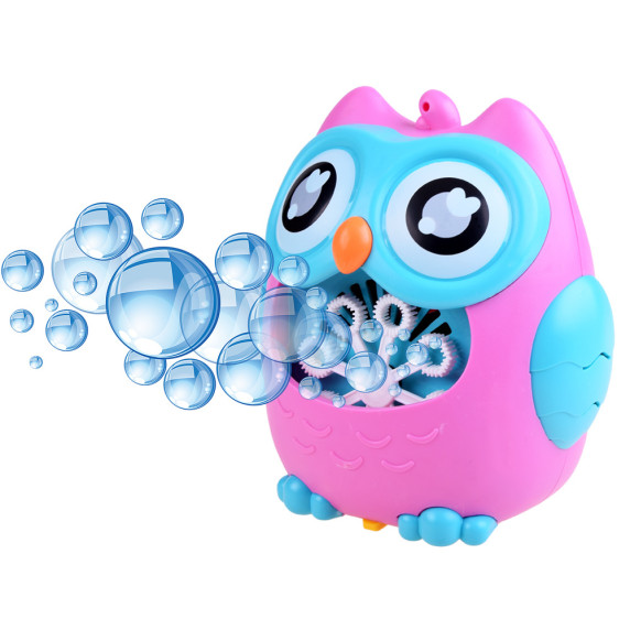 Buborékfújó játék Inlea4Fun BUBBLE OWL - Bagoly rózsaszín