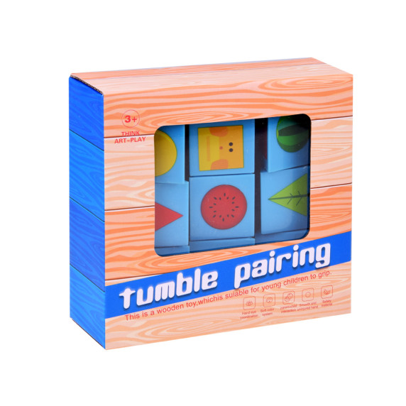 Logikai kirakó játék puzzle fakockák  Inlea4Fun TUMBLE PAIRING