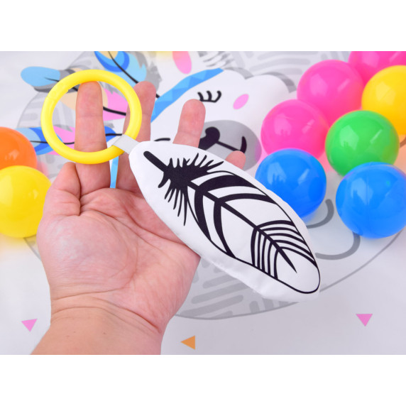 Játszószőnyeg játékhíddal ,párnával és színes labdákkal - Állatok ZA4648