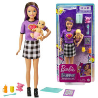 Barbie baba bébiszitter kiegészítőkkel BARBIE Skipper 