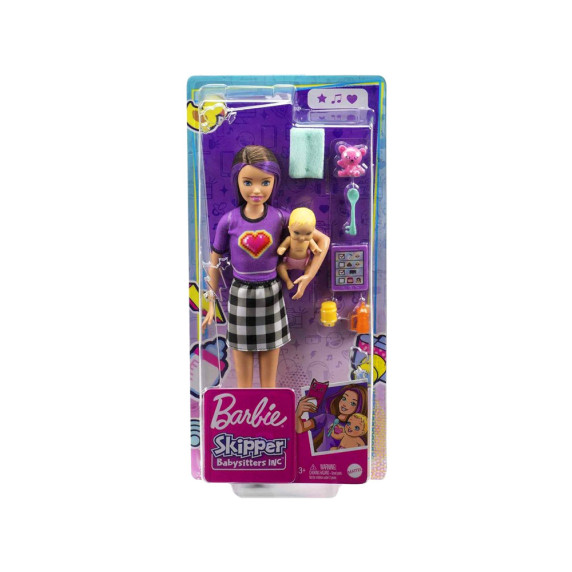 Barbie baba bébiszitter kiegészítőkkel BARBIE Skipper