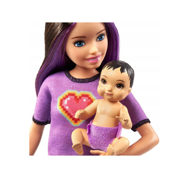 Barbie baba bébiszitter kiegészítőkkel BARBIE Skipper