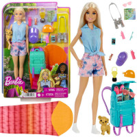 Barbie baba Malibu Camping utazó baba kiegészítőkkel BARBIE ZA5086 