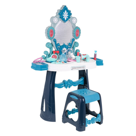 Szépítkező asztal székkel Inlea4Fun FANTASY DRESSING TABLE - Kék