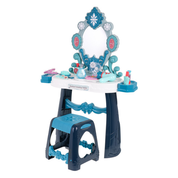 Szépítkező asztal székkel Inlea4Fun FANTASY DRESSING TABLE - Kék