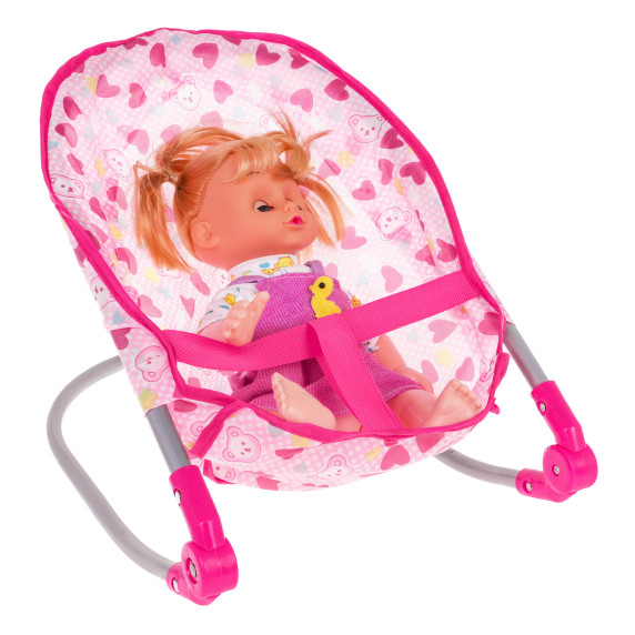 Játékbaba kiegészítőkkel - babakocsi, bölcső, szék Inlea4Fun BABY PLAY HOUSE