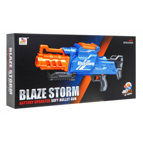 Szivacslövő fegyver 40 darab tölténnyel BLAZE STORM Soft Bullet Gun