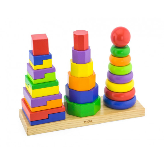 Montessori toronyépítő készlet Inlea4Fun - 50567