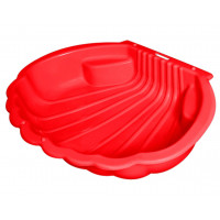 Kagyló homokozó 109x94x22 cm Inlea4Fun MAXI - piros 