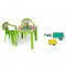Kisasztal 2 székkel + két oldalú fa tábla Inlea4Fun - Zöld